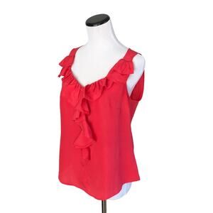 Merona Coral Ruffles Sleeveless Top, Size S